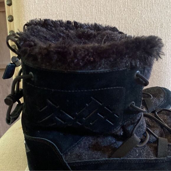 Sperry Women’s Seas Submariner Boots Wool Leather Black White Size 8 - Picture 6 of 11